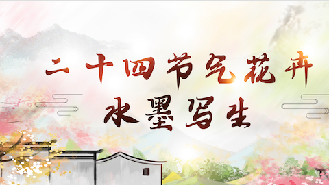 二十四节气花卉水墨写生